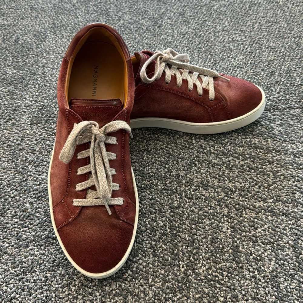 Mens Magnanni Costa Lo Antico Leather Sneakers  - Size 10